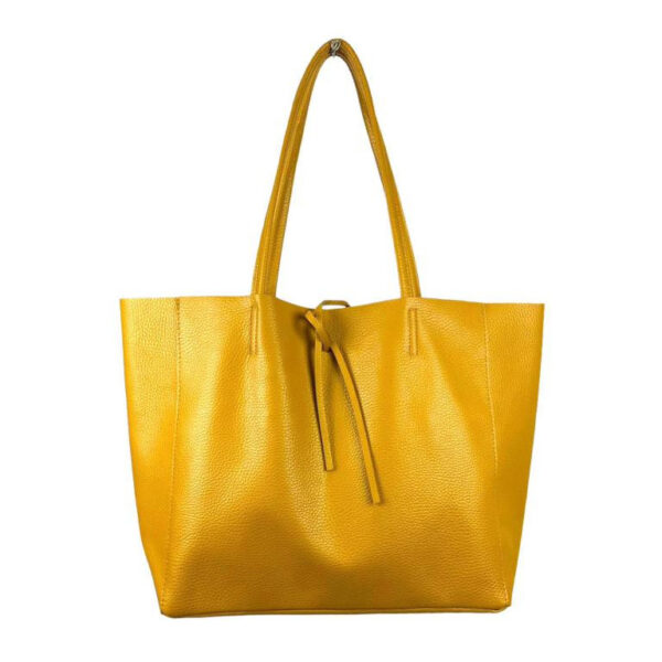 Amplio Bolso Shopper Universitario en Piel para Mujer con 2 Asas Largas