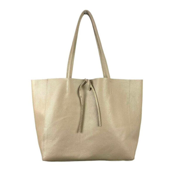 Amplio Bolso Shopper Universitario en Piel para Mujer con 2 Asas Largas