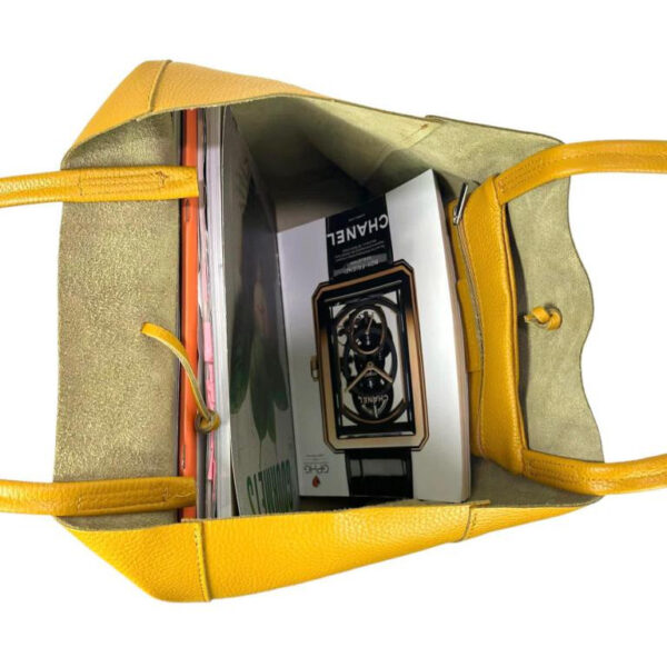 Amplio Bolso Shopper Universitario en Piel para Mujer con 2 Asas Largas