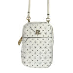 Portamóvil Sintético con Bolsillo Trasero y Compartimentos Interiores de Mujer