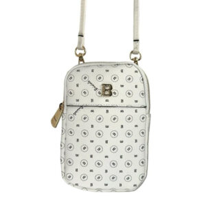 Portamóvil Sintético con Bolsillo Trasero y Compartimentos Interiores de Mujer