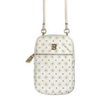 Portamóvil Sintético con Bolsillo Trasero y Compartimentos Interiores de Mujer