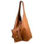 Bolso de Hombro en Piel Italiana con Gran Capacidad y Monedero Extra Mujer