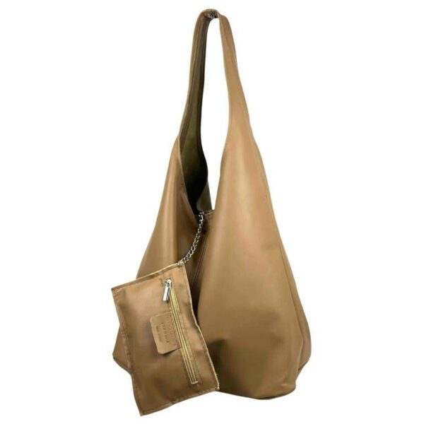 Bolso de Hombro en Piel Italiana con Gran Capacidad y Monedero Extra Mujer