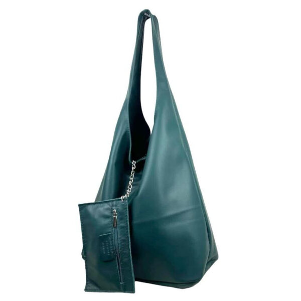 Bolso de Hombro en Piel Italiana con Gran Capacidad y Monedero Extra Mujer