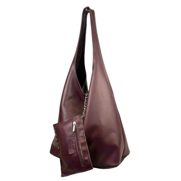 Bolso de Hombro en Piel Italiana con Gran Capacidad y Monedero Extra Mujer