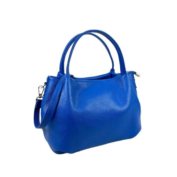 Bolso de Mano en Piel Italiana para Mujer con 2 Asas y Bolsillo Trasero