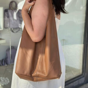 Bolso de Hombro en Piel Italiana con Gran Capacidad y Monedero Extra Mujer