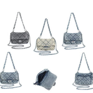 Bolso Bandolera Acolchado de Algodón con Asa Corta y Larga para Mujer