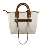 Bolso de Mano Canvas tipo Tote con Gran Capacidad, Asas Cortas y Largas