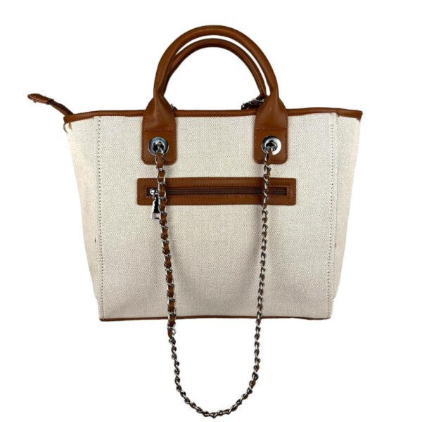 Bolso de Mano Canvas tipo Tote con Gran Capacidad, Asas Cortas y Largas