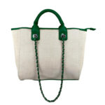 Bolso de Mano Canvas tipo Tote con Gran Capacidad, Asas Cortas y Largas