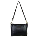 Bolso Bandolera de Piel Italiana con Bolsillo Interior y Cremallera para Mujer