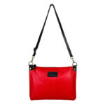 Bolso Bandolera de Piel Italiana con Bolsillo Interior y Cremallera para Mujer