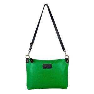 Bolso Bandolera de Piel Italiana con Bolsillo Interior y Cremallera para Mujer