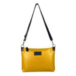 Bolso Bandolera de Piel Italiana con Bolsillo Interior y Cremallera para Mujer