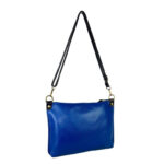 Bolso Bandolera de Piel Italiana con Bolsillo Interior y Cremallera para Mujer