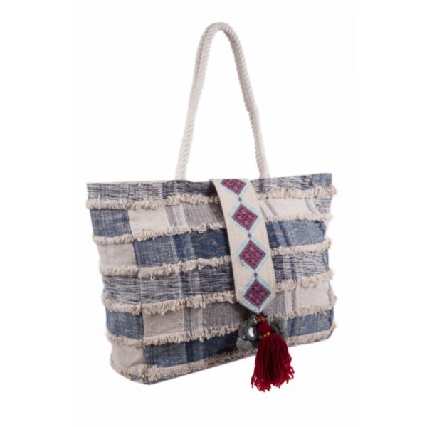 Bolso shopper artesanal telar de Jacquard