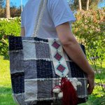 Bolso shopper artesanal telar de Jacquard