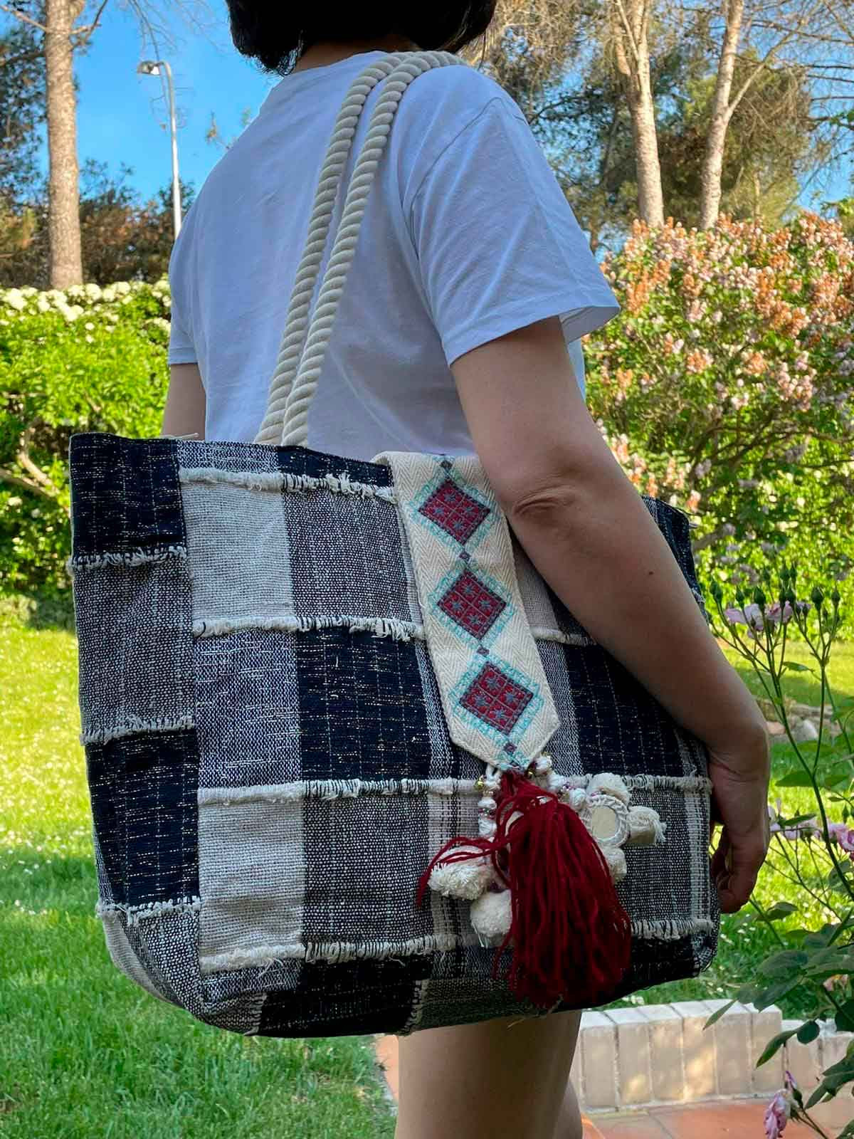 Bolso shopper artesanal telar de Jacquard Bolso shopper artesanal telar de Jacquard