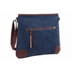 Bolso bandolera de yute natural y piel