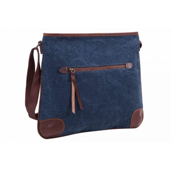 Bolso bandolera de yute natural y piel