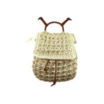 Amplia Mochila de Papel para Mujer con Cierre de Cuerdas, Solapa y Cremallera