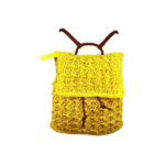 Amplia Mochila de Papel para Mujer con Cierre de Cuerdas, Solapa y Cremallera