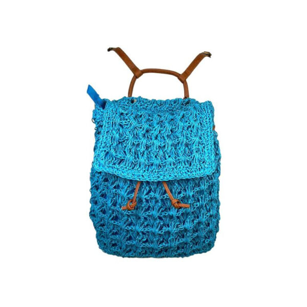 Amplia Mochila de Papel para Mujer con Cierre de Cuerdas, Solapa y Cremallera