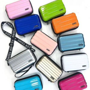 Bolsito Bandolera Sintético y Compacto con 2 Cremalleras y Diseño de Maleta