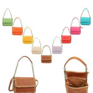 Bolso Bandolera de Papel con Asa Larga, Tira Bandolera y Solapa para Mujer