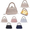 Bolso de Fiesta Mujer con Efecto Brillante, Lentejuelas y Cierre de Click con Diamante