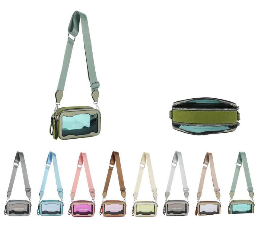 Bolso Bandolera Sintético para Móvil con 2 Bolsillos Transparentes de Mujer Bolso Bandolera Sintético para Móvil con 2 Bolsillos Transparentes de Mujer