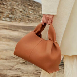 Bolso de Mano en Piel Italiana para Mujer con Asa Gruesa Corta y Tira Bandolera