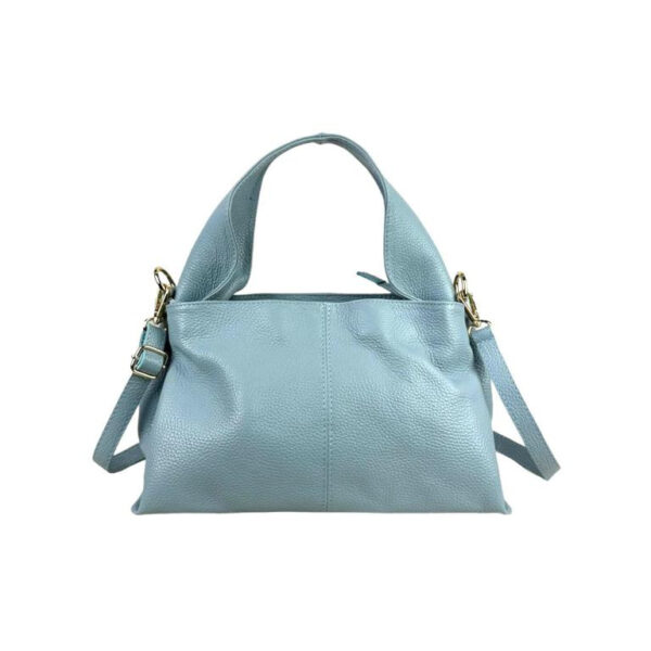Bolso de Mano en Piel Italiana para Mujer con Asa Gruesa Corta y Tira Bandolera