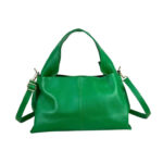 Bolso de Mano en Piel Italiana para Mujer con Asa Gruesa Corta y Tira Bandolera