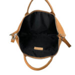 Bolso de Mano en Piel Italiana para Mujer con Cremallera y Bolsillo Interior