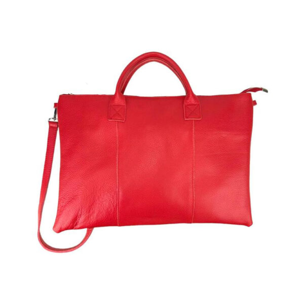 Bolso de Mano en Piel Italiana para Mujer con Cremallera y Bolsillo Interior