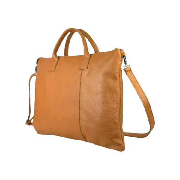 Bolso de Mano en Piel Italiana para Mujer con Cremallera y Bolsillo Interior