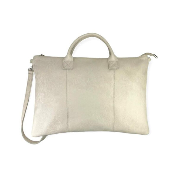 Bolso de Mano en Piel Italiana para Mujer con Cremallera y Bolsillo Interior