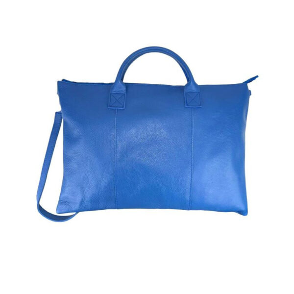 Bolso de Mano en Piel Italiana para Mujer con Cremallera y Bolsillo Interior