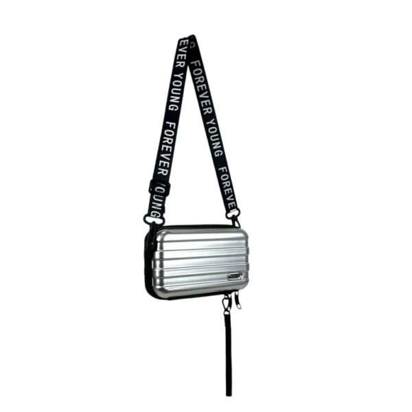 Bolsito Bandolera Sintético y Compacto con 2 Cremalleras y Diseño de Maleta