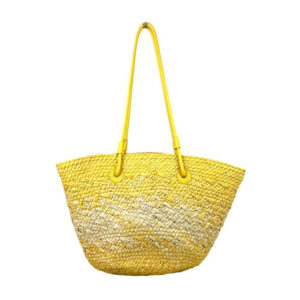 Amplia Cesta de Papel con Asas Largas y Saquito Interior para Mujer