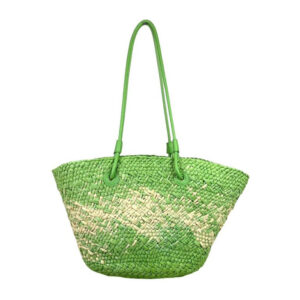 Amplia Cesta de Papel con Asas Largas y Saquito Interior para Mujer