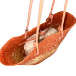 Amplia Cesta de Papel con Asas Largas y Saquito Interior para Mujer