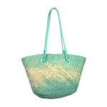 Amplia Cesta de Papel con Asas Largas y Saquito Interior para Mujer