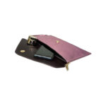 Bolso Bandolera de Piel Italiana para Mujer con Asa de Mano y Efecto Brillante