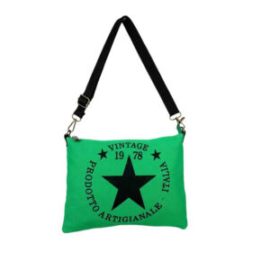 Bolso Bandolera Canvas para Mujer con Asa Corta y Tira Bandolera de Piel