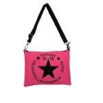 Bolso Bandolera Canvas para Mujer con Asa Corta y Tira Bandolera de Piel