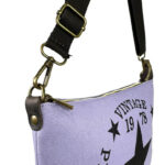 Bolso Bandolera Canvas para Mujer con Asa Corta y Tira Bandolera de Piel